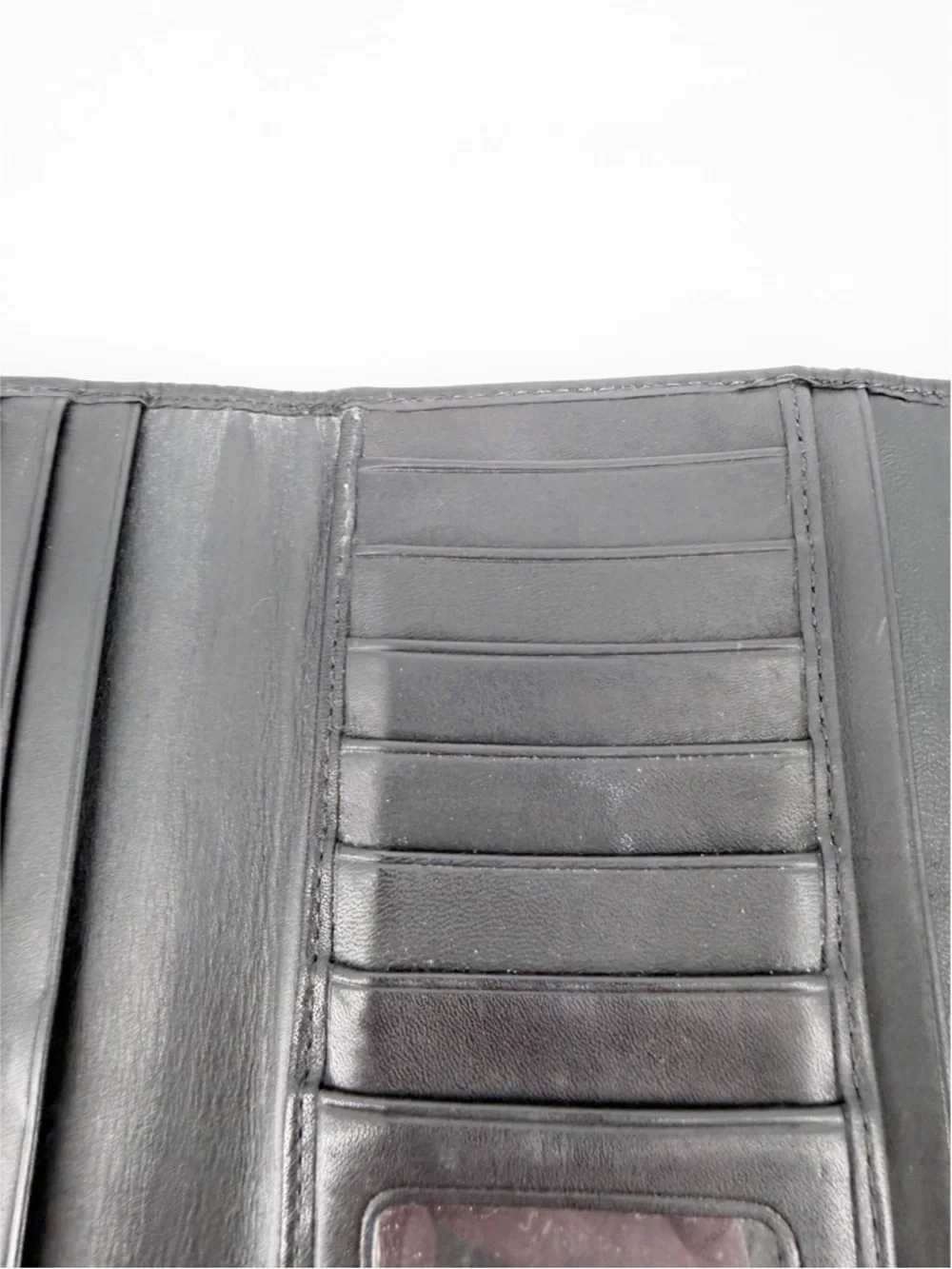 Coach SOHO Pleated Signature Wallet Black and Gray